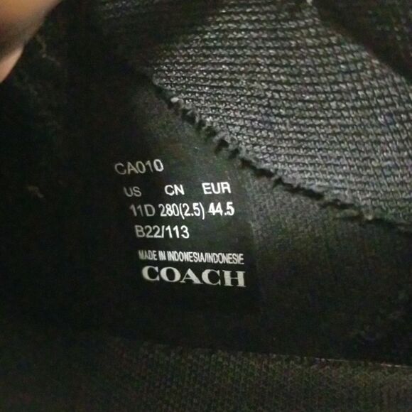 Coach Men’s Citysole Knit Runner SIZE 11 D Color Black - Picture 6 of 9